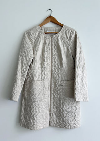 Scoop pocket quilted jacket