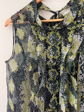 Chiffon snakeskin with lace slip, 2015 collection