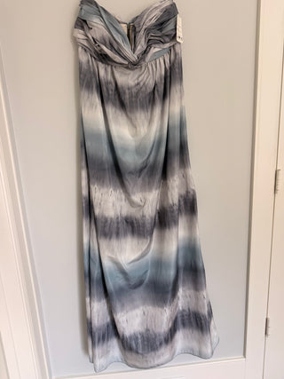 Ombre twist bodice halter gown