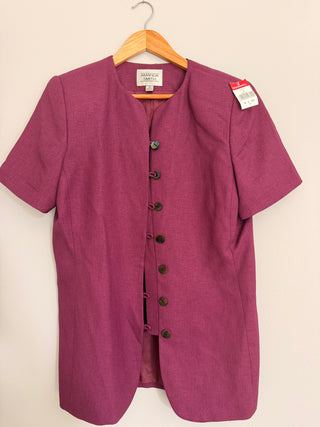 Purple loop button SS blazer