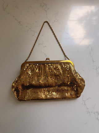 Gold chainlink twist rope pouch