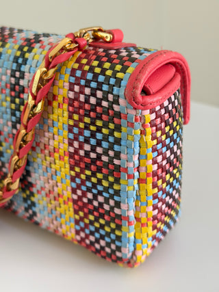 Rosa ecstacy nappa intrecciato mini be crossbody