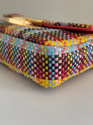 Rosa ecstacy nappa intrecciato mini be crossbody