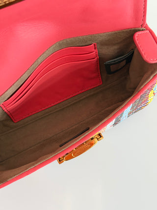 Rosa ecstacy nappa intrecciato mini be crossbody