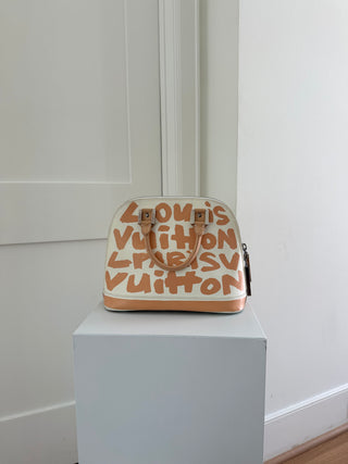 Stephen Sprouse x Louis Vuitton beige Graffiti Alma MM