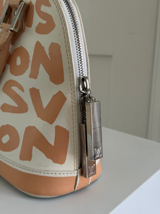Stephen Sprouse x Louis Vuitton beige Graffiti Alma MM