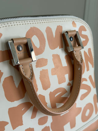 Stephen Sprouse x Louis Vuitton beige Graffiti Alma MM