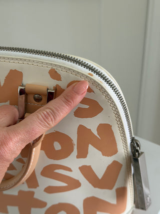 Stephen Sprouse x Louis Vuitton beige Graffiti Alma MM