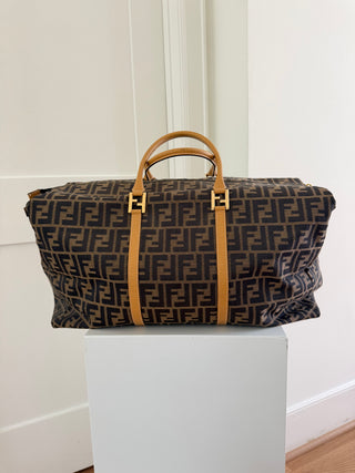 Zucca canvas tobacco brown Boston bag