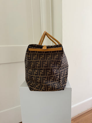 Zucca canvas tobacco brown Boston bag