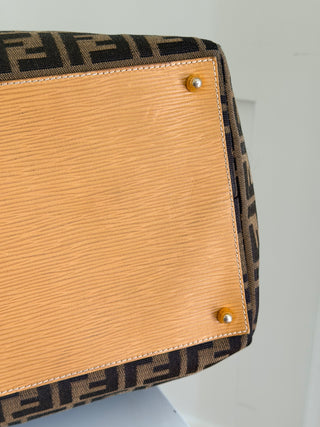 Zucca canvas tobacco brown Boston bag