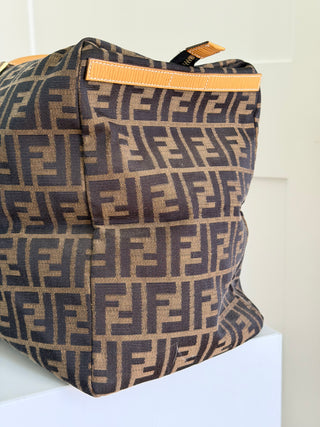 Zucca canvas tobacco brown Boston bag