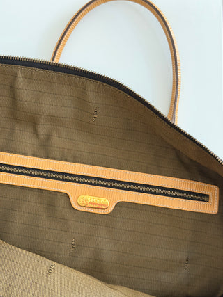 Zucca canvas tobacco brown Boston bag