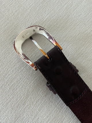 Braided silver medallion belt