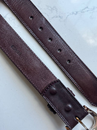 Braided silver medallion belt