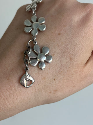 Daisy horse sterling bracelet