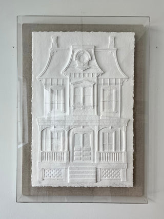 "Circa" debossed linen print