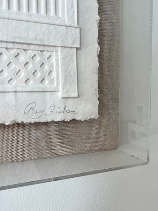 "Circa" debossed linen print