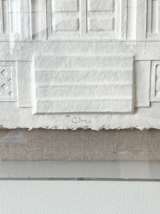 "Circa" debossed linen print