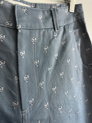 Annie jacquard wide-leg trousers