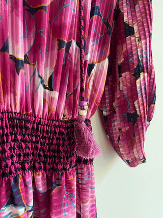 Georgette smocked waist sundress