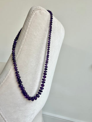 Raw amethyst necklace