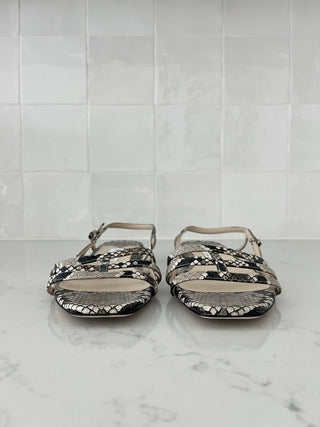 Arien snakeskin flat sandals