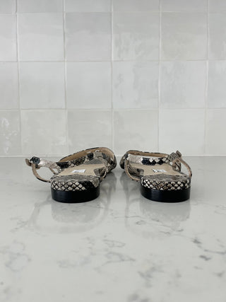 Arien snakeskin flat sandals