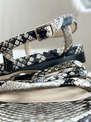 Arien snakeskin flat sandals