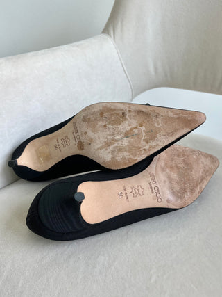 Acrylic flower kitten heel