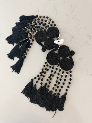 Beaded scroll shoulder patches, set x2