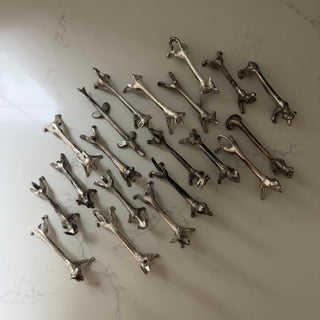 Silver plated mixed animal knife rests, France — set x12