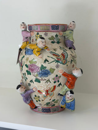 Hundred Boys Chinese porcelain fertility vase