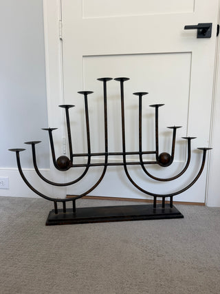 Dark bronze patina 12-arm XL candelabra