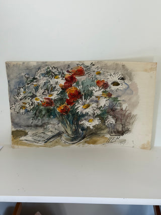 Original medium linen paper mixed artworks, France