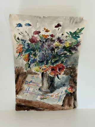 Original medium linen paper mixed artworks, France