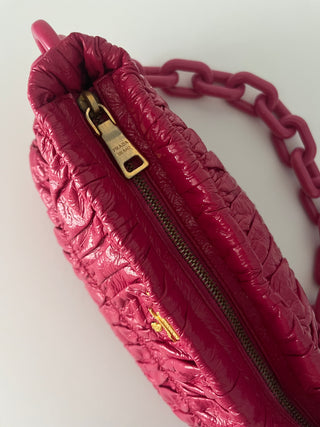 Vernice gaufre shoulder bag, late 2000s