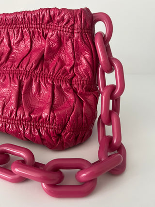 Vernice gaufre shoulder bag, late 2000s