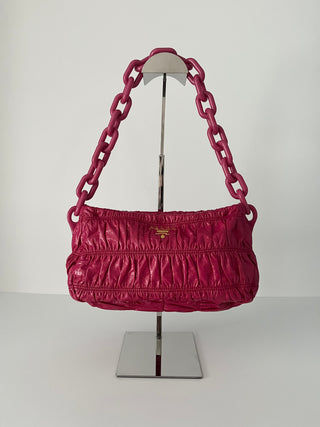 Vernice gaufre shoulder bag, late 2000s