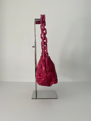 Vernice gaufre shoulder bag, late 2000s