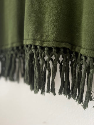 Sleeveless fringe sweater