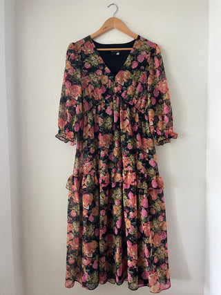 Floral maxi 3/4 sleeve