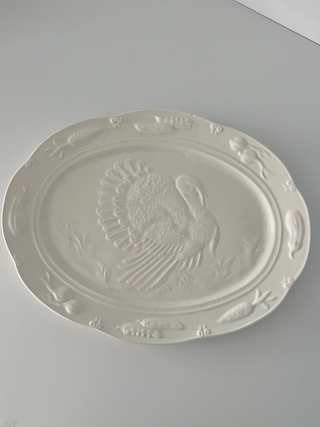 Embossed turkey platter