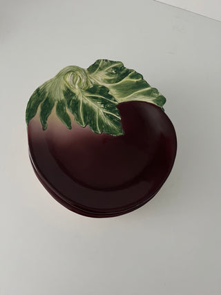 Le Marché eggplant plate set