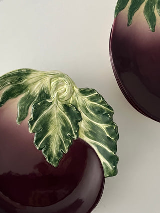 Le Marché eggplant plate set