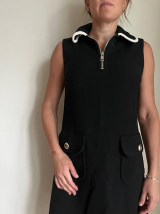 Sleeveless Jackie dress with collar