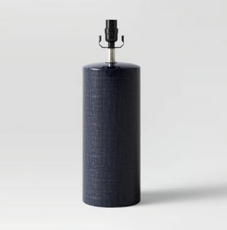 Linen textured ceramic lamp base