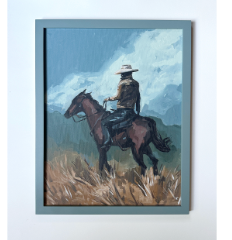 Cowboy in vintage blue