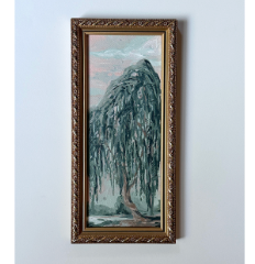 Romantic Willow in vertical salvaged frame