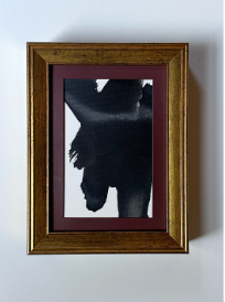 Modern Cowprint on crimson in vintage bronze